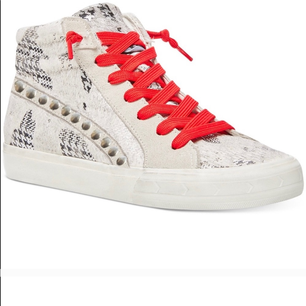 Steve Madden Kenzie Multi High Tops w/ Red Laces